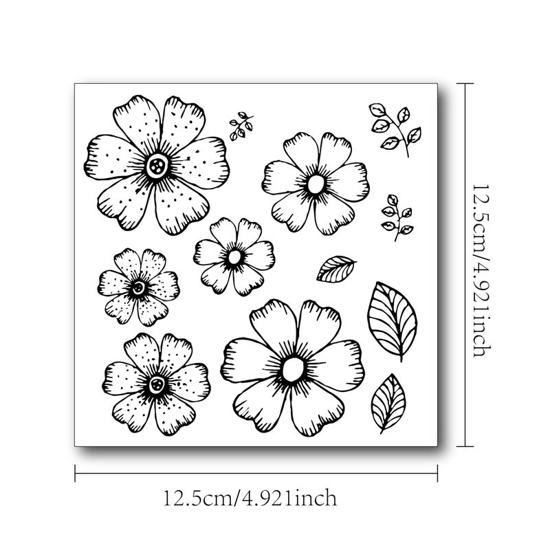 Arrietty DIY Flowers Leaves Stamp Rubber Clear Stamp/Seal Scrapbook Decorative Card Making Clear Stamps - Image 2